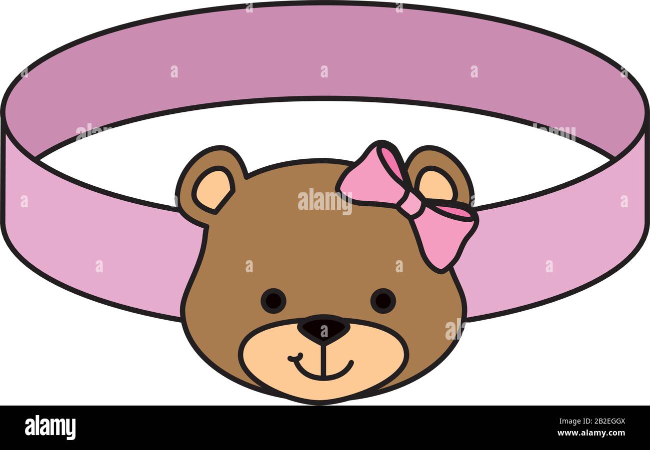 face of cute teddy bear female in bracelet Stock Vector Image & Art - Alamy
