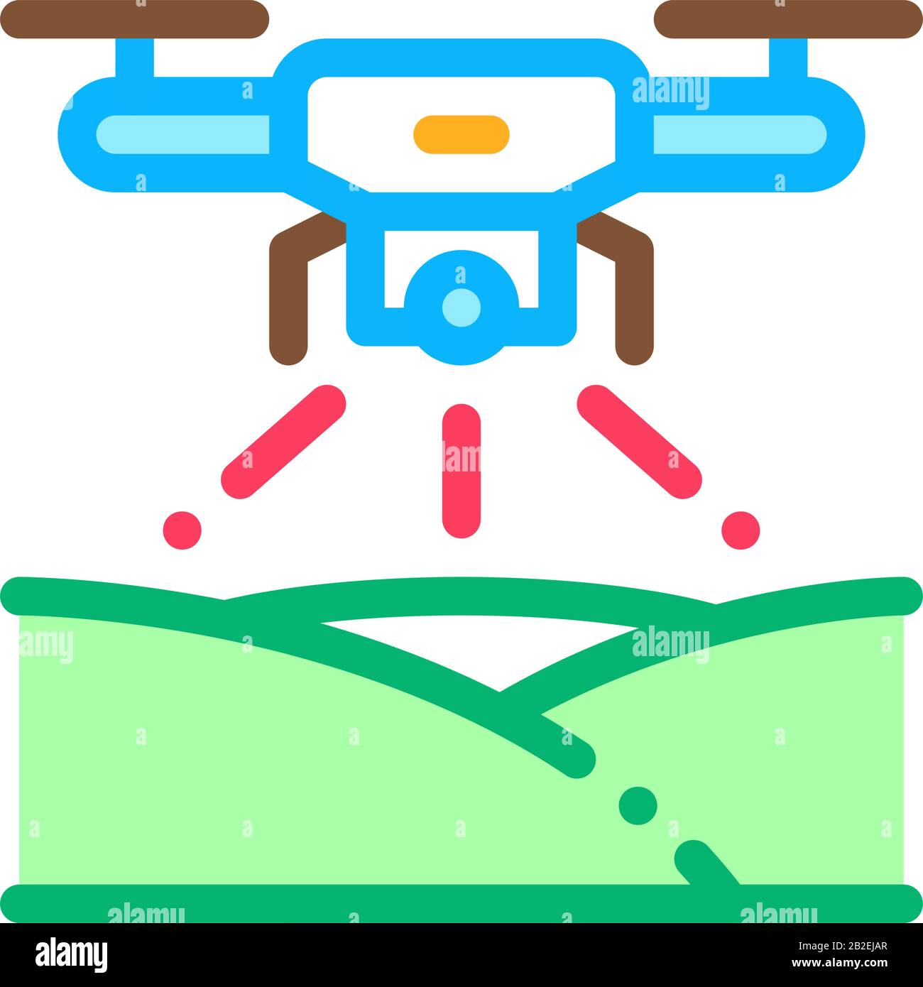 Drone Quadcopter Equipment Icon Thin Line Vector Stock Vector Image ...