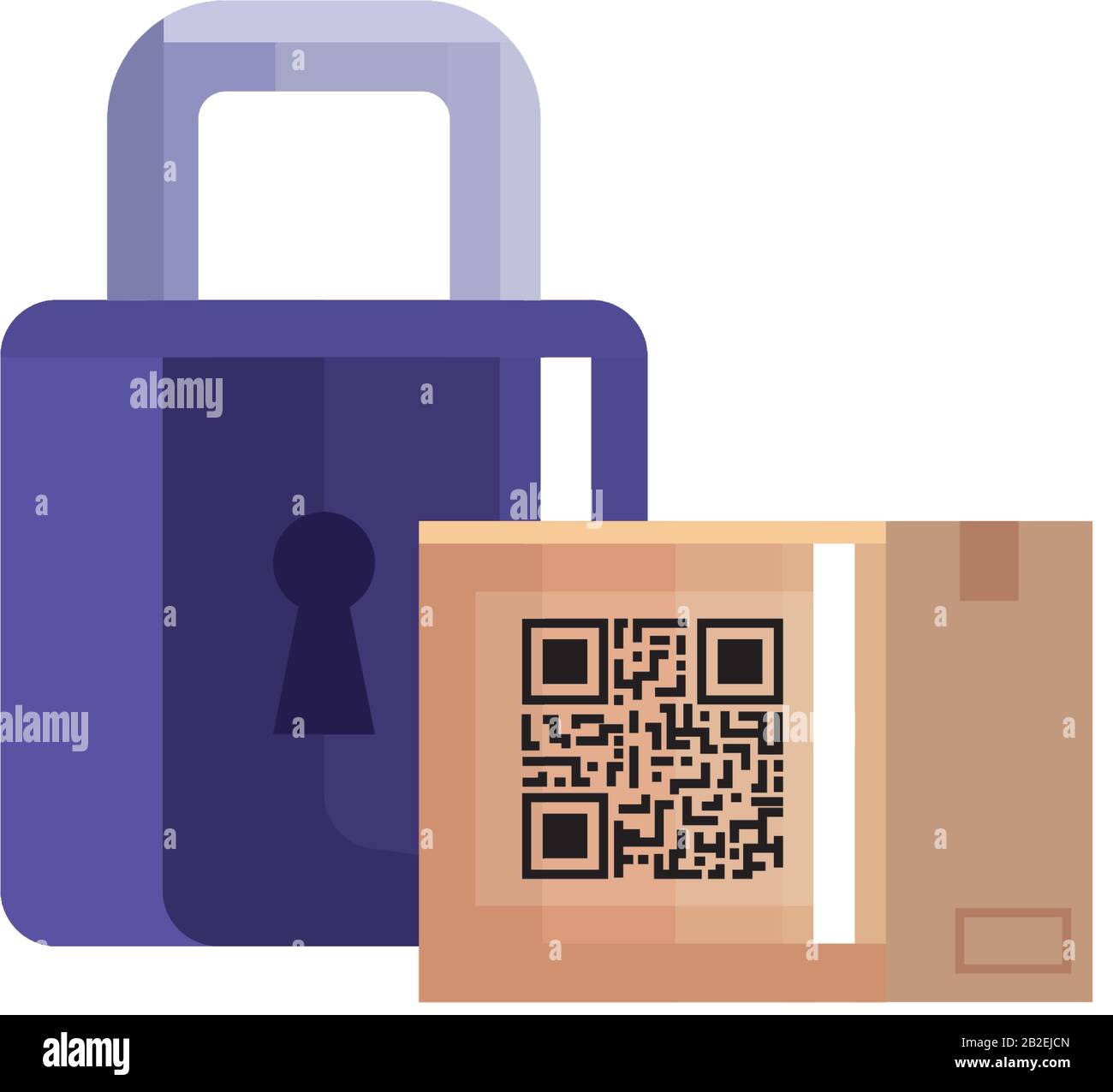 qr code box and padlock vector design Stock Vector Image & Art Alamy