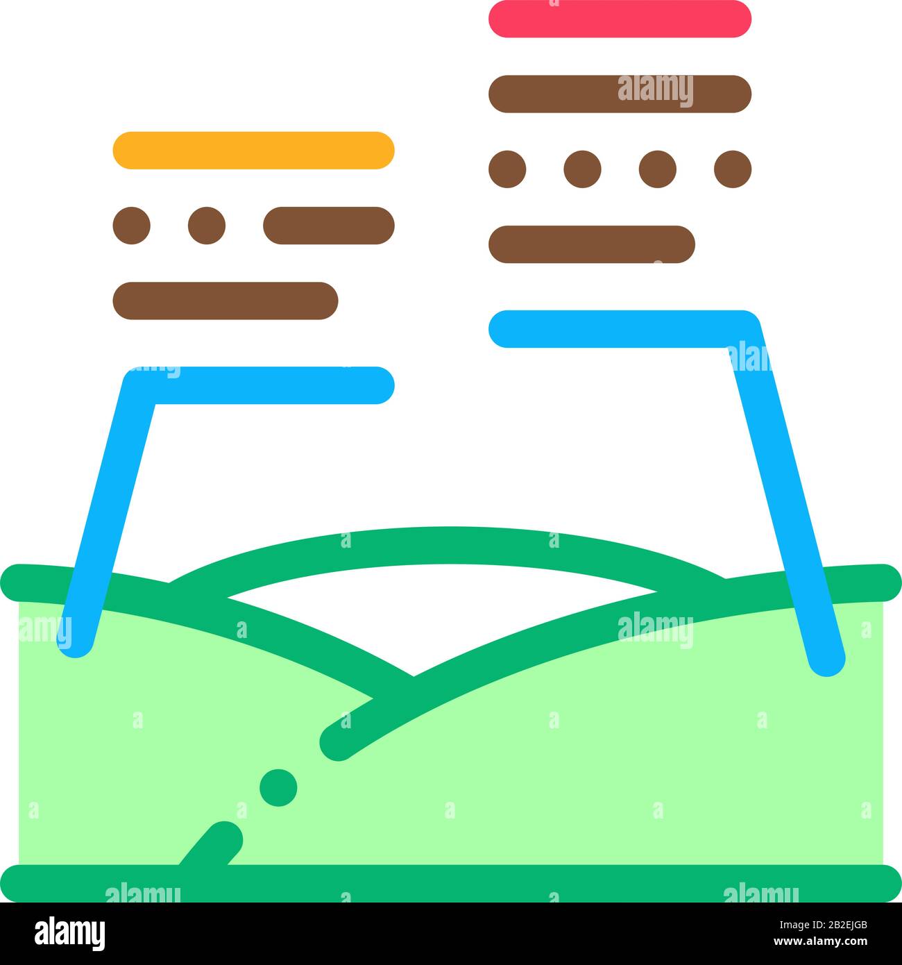 Topography Characteristics Icon Thin Line Vector Stock Vector Image