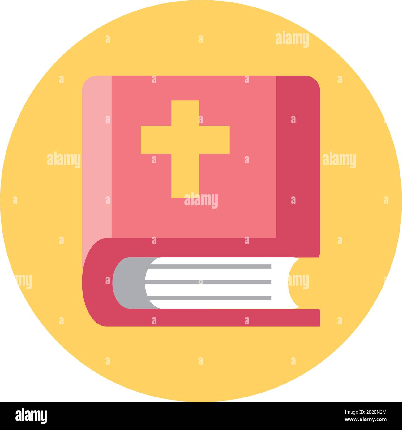holy bible icon over white background, colorful block style, vector ...