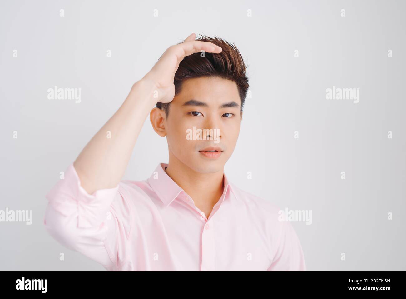 Wearing pink shirt hi-res stock photography and images - Alamy
