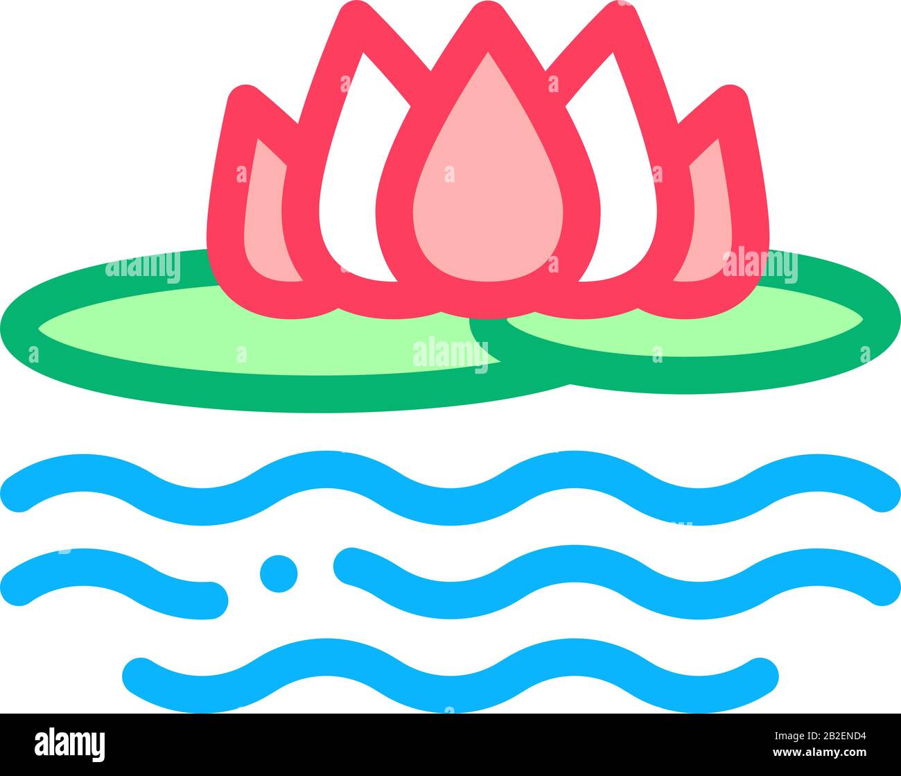 Lotus Nation Thailand Flower Icon Thin Line Vector Stock Vector Image ...