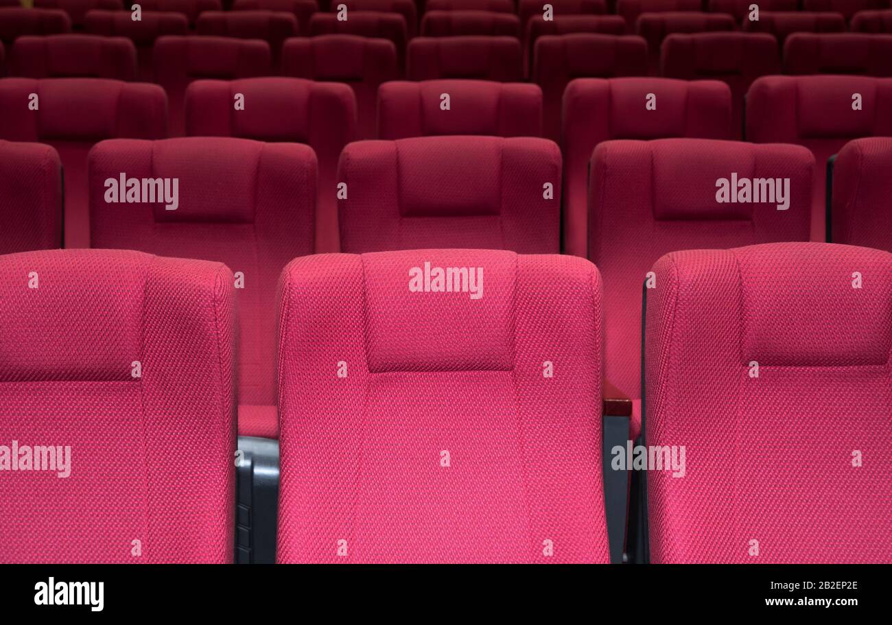 Empty theater auditorium cinema or conference hall Stock Photo