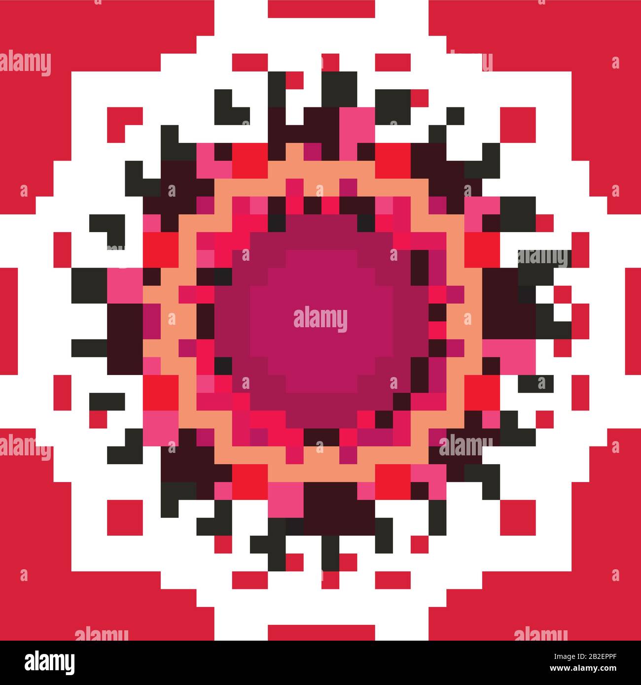 Mandala patterns on red background illustration Stock Vector Image ...