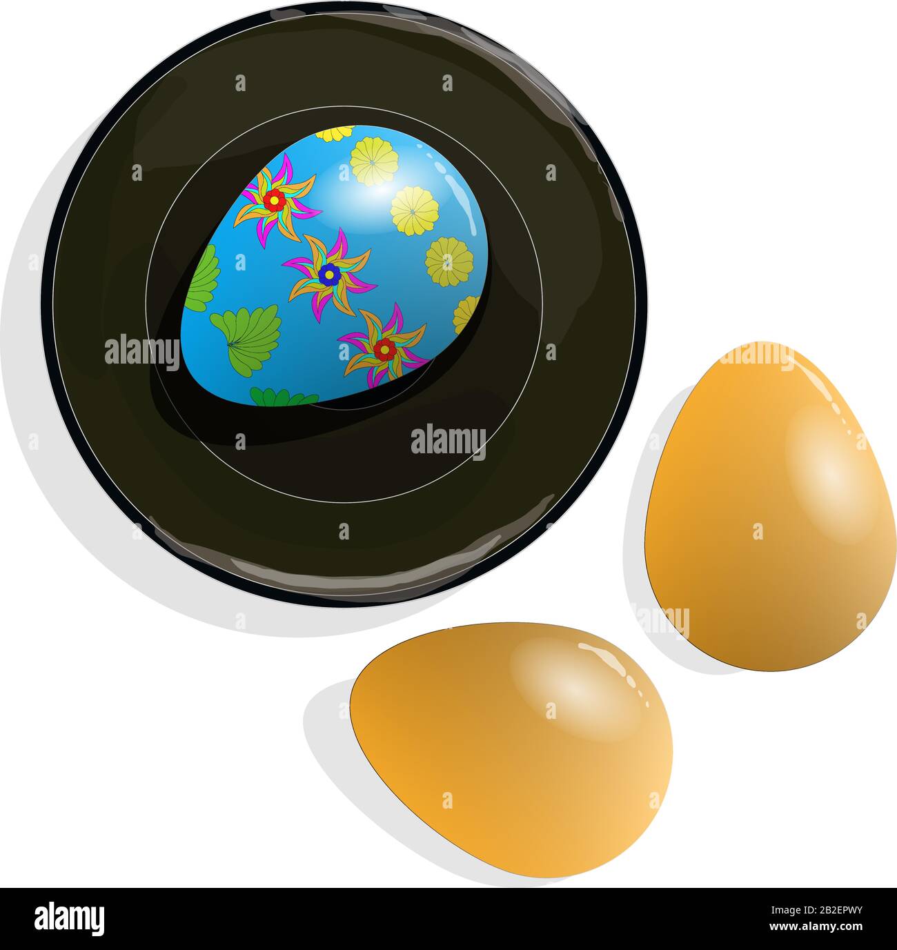A vector Easter egg isolated on white background Stock Vector Image ...