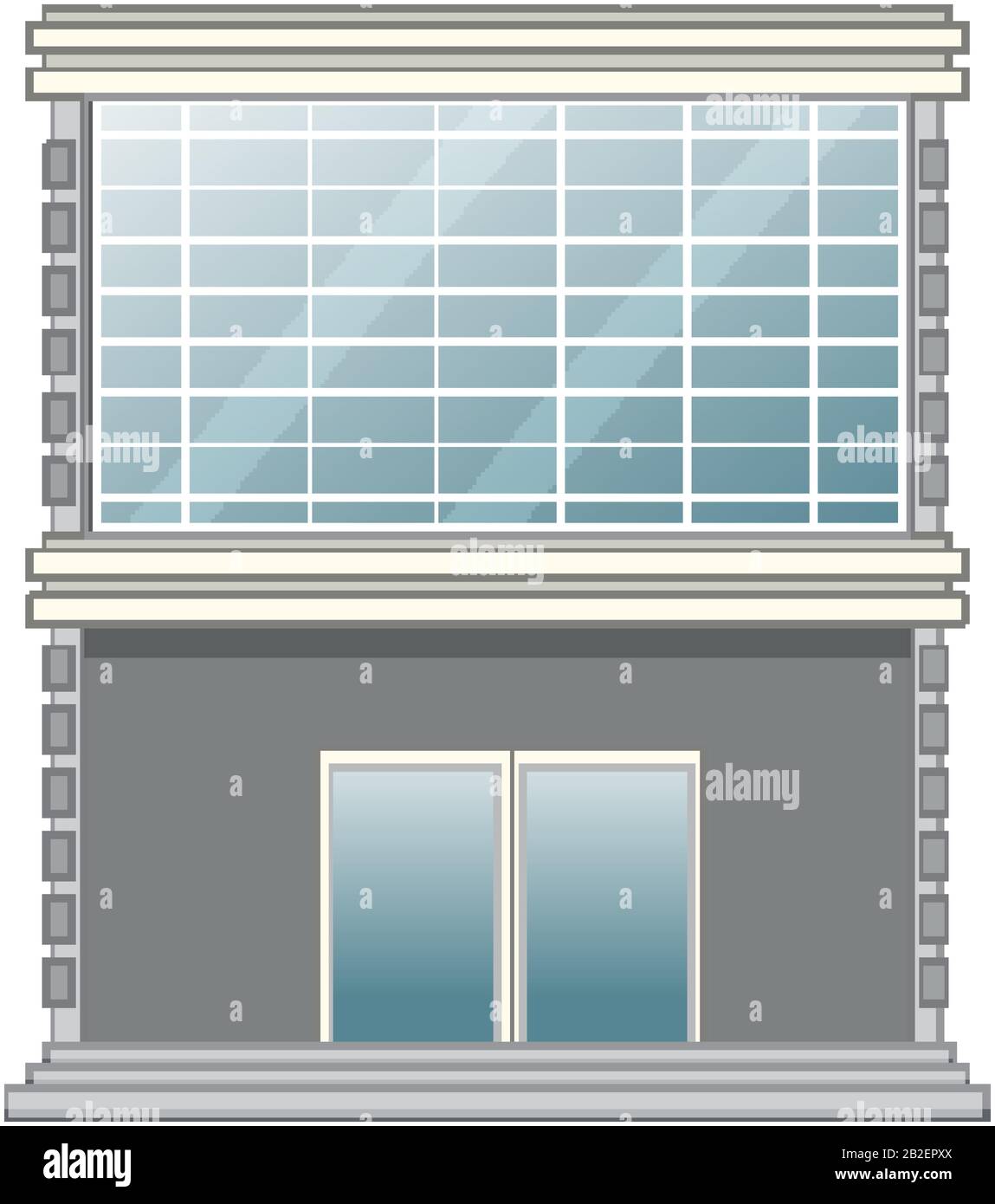 Isolated picture of modern building illustration Stock Vector Image ...
