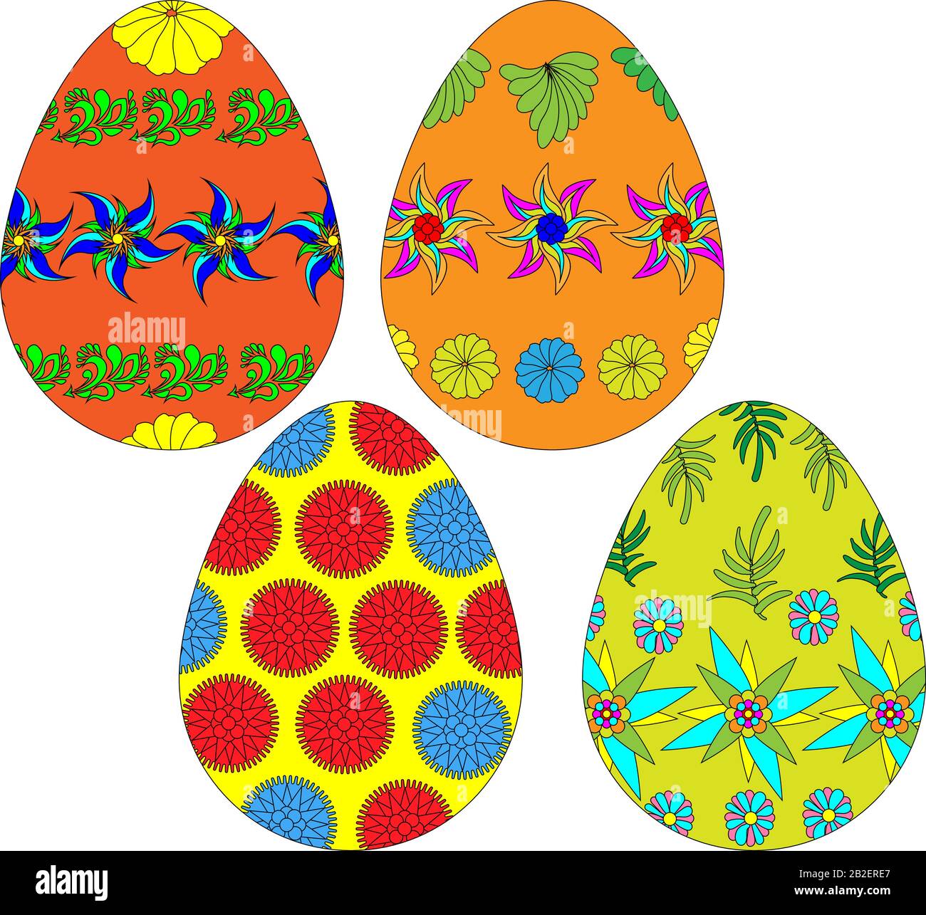 A vector Easter egg isolated on white background Stock Vector Image ...