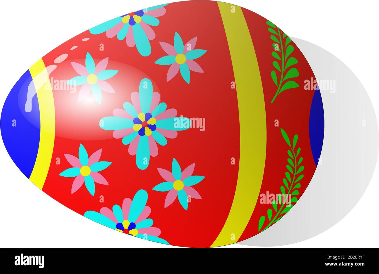 A vector Easter egg isolated on white background Stock Vector Image ...