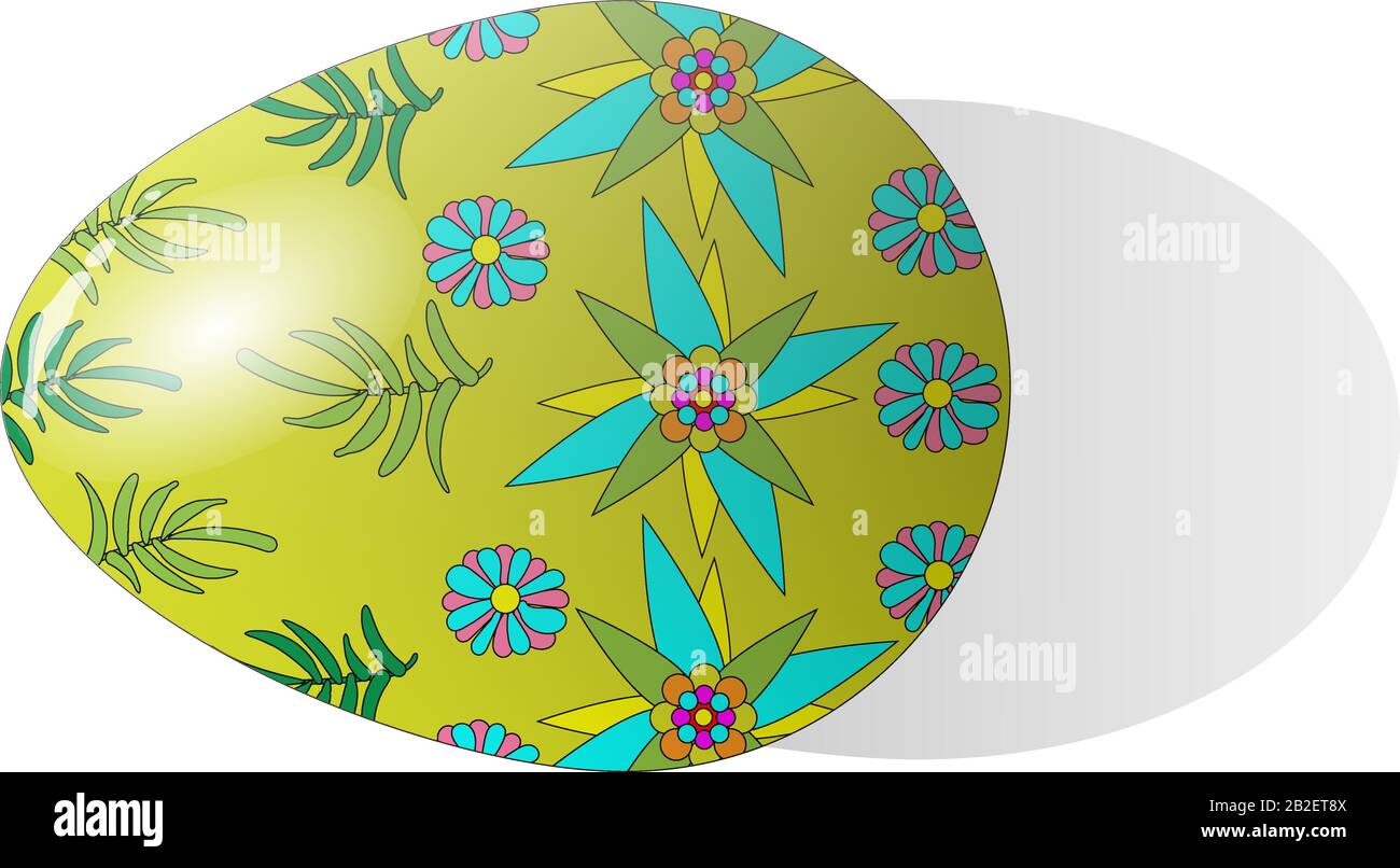 A vector Easter egg isolated on white background Stock Vector Image ...