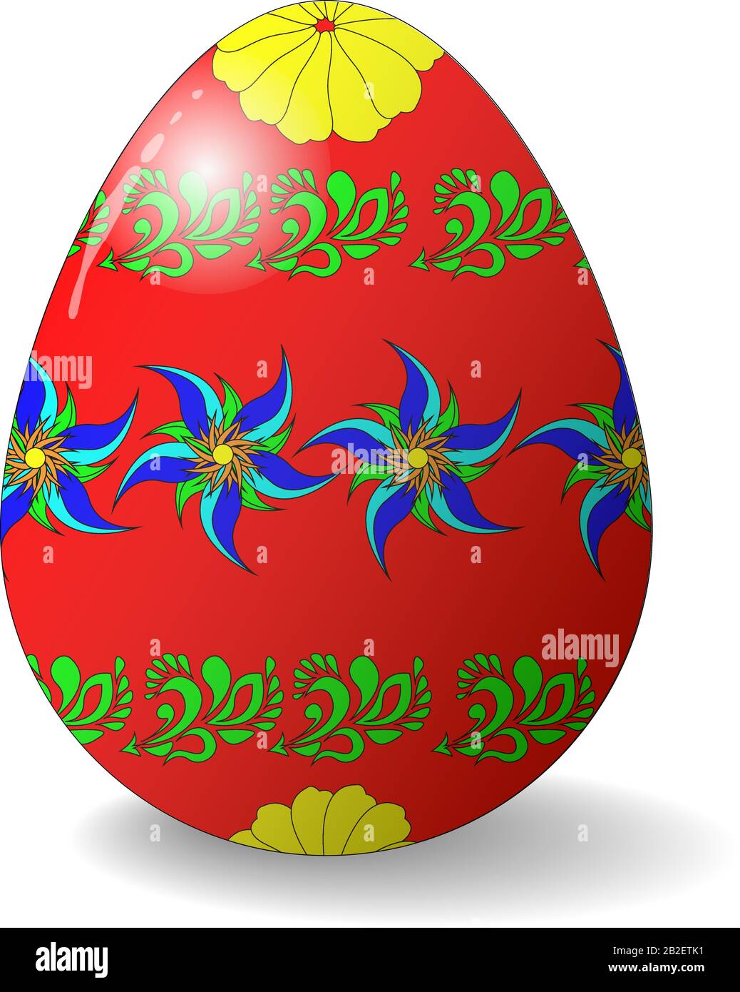 A vector Easter egg isolated on white background Stock Vector Image ...