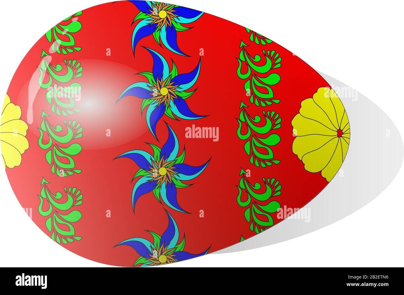 A vector Easter egg isolated on white background Stock Vector Image ...