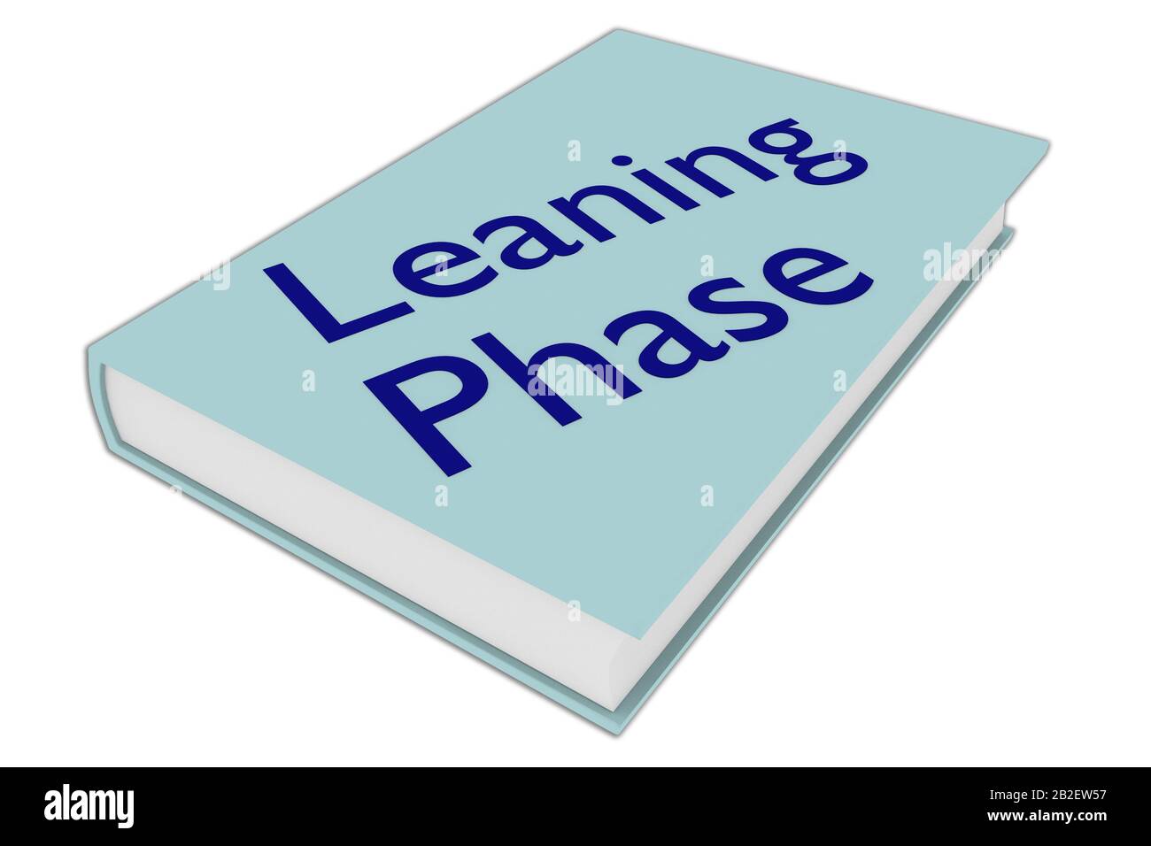 3D illustration of Learning Phase script on a book, isolated on white ...