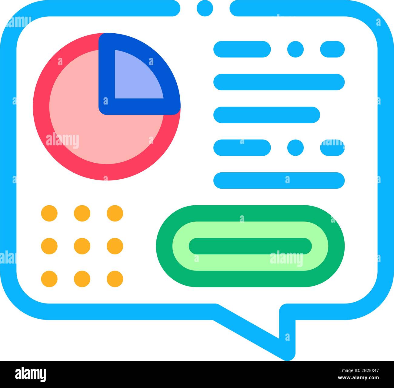 Statistician Report Spoken Icon Thin Line Vector Stock Vector Image ...