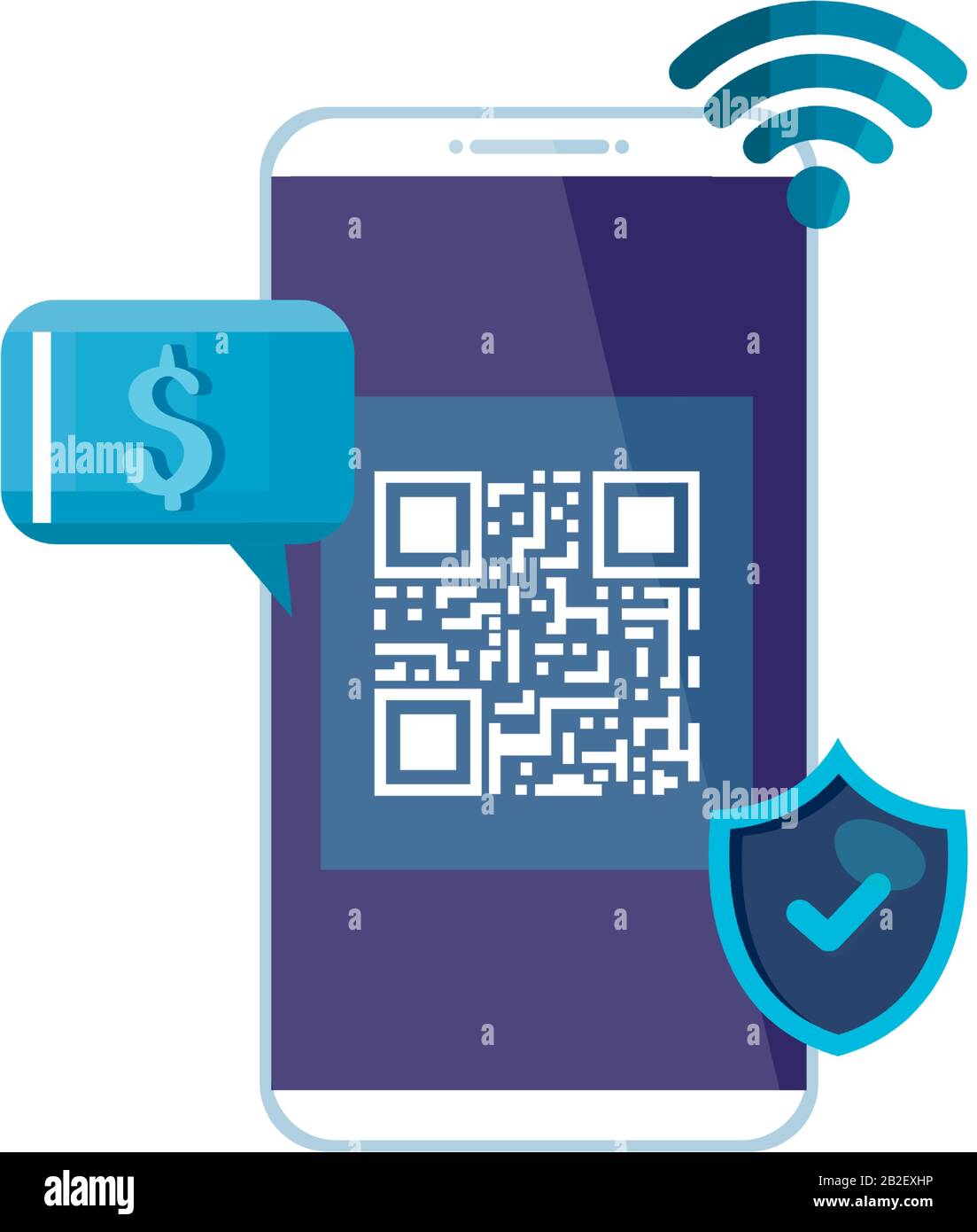 qr code inside smarpthone vector design Stock Vector Image & Art Alamy