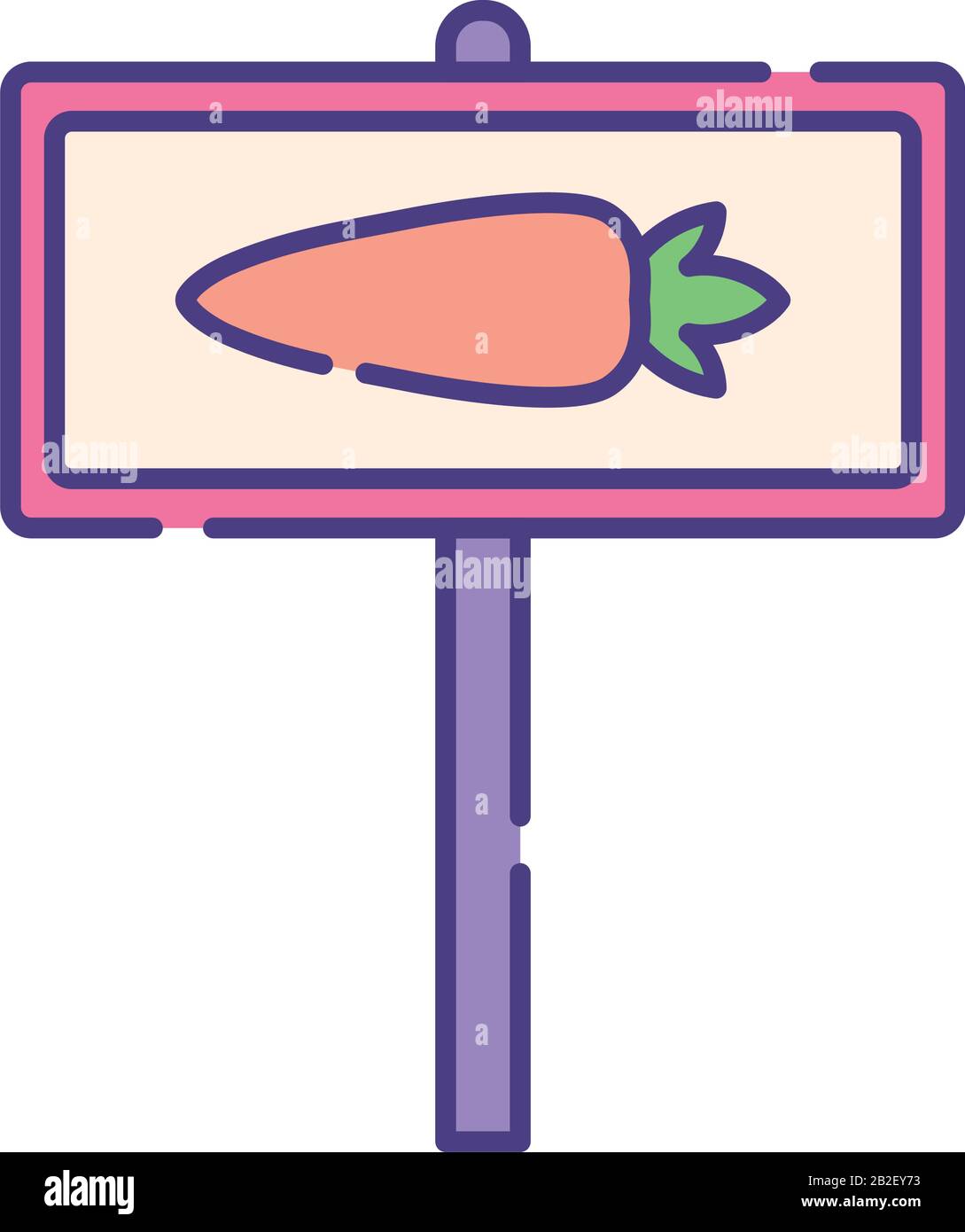 carrot banner flat style icon design, Vegetable organic food healthy ...