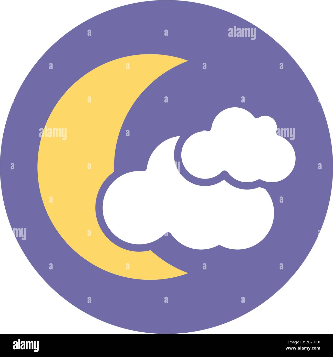 Crescent moon icon, cartoon style Stock Vector Image & Art - Alamy