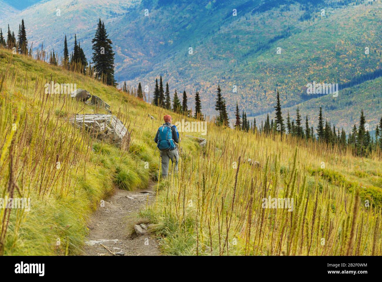 Hike in the autumn mountains. Fall season theme Stock Photo - Alamy