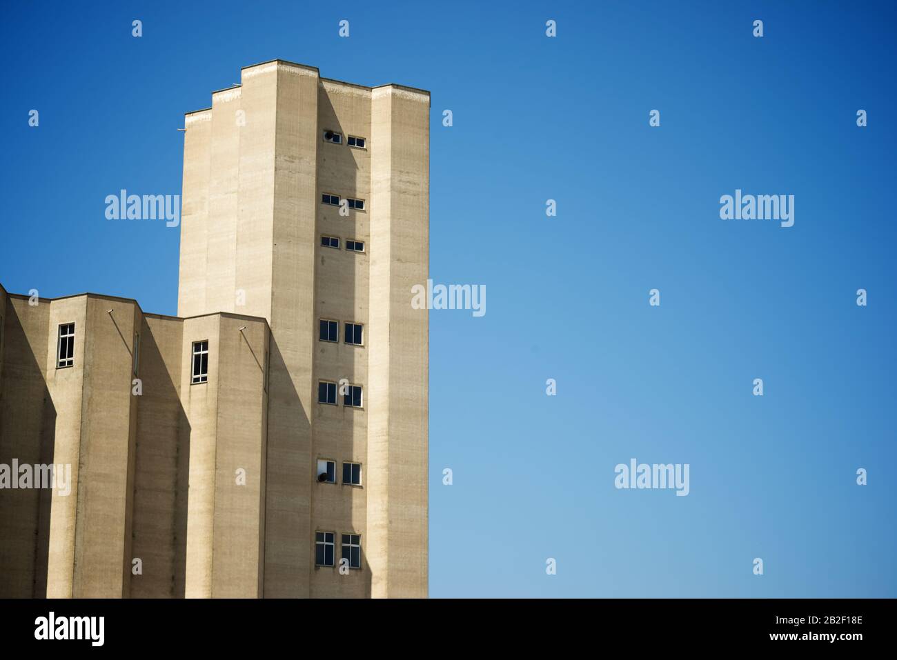 Agricultural building dedicated to the storage of cereal crops Stock