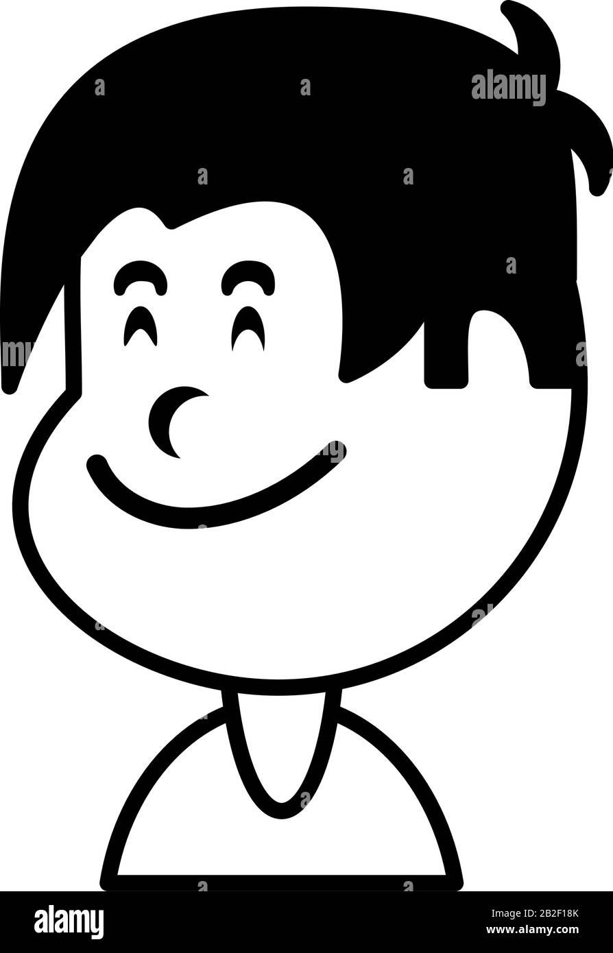 boy smiling on white background vector illustration design Stock Vector ...