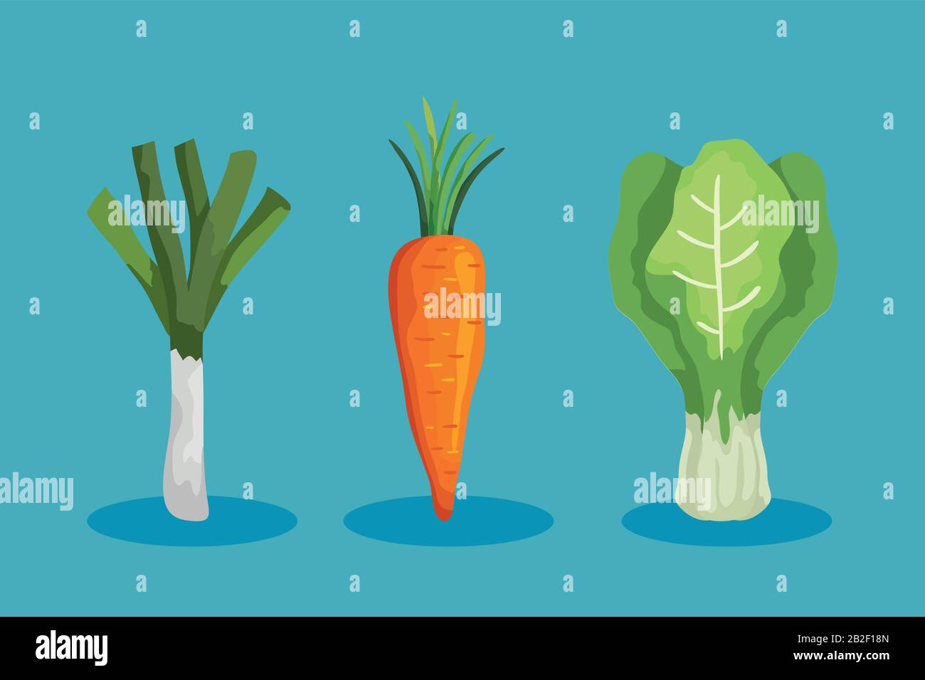 set of fresh and healthy vegetables Stock Vector Image & Art - Alamy