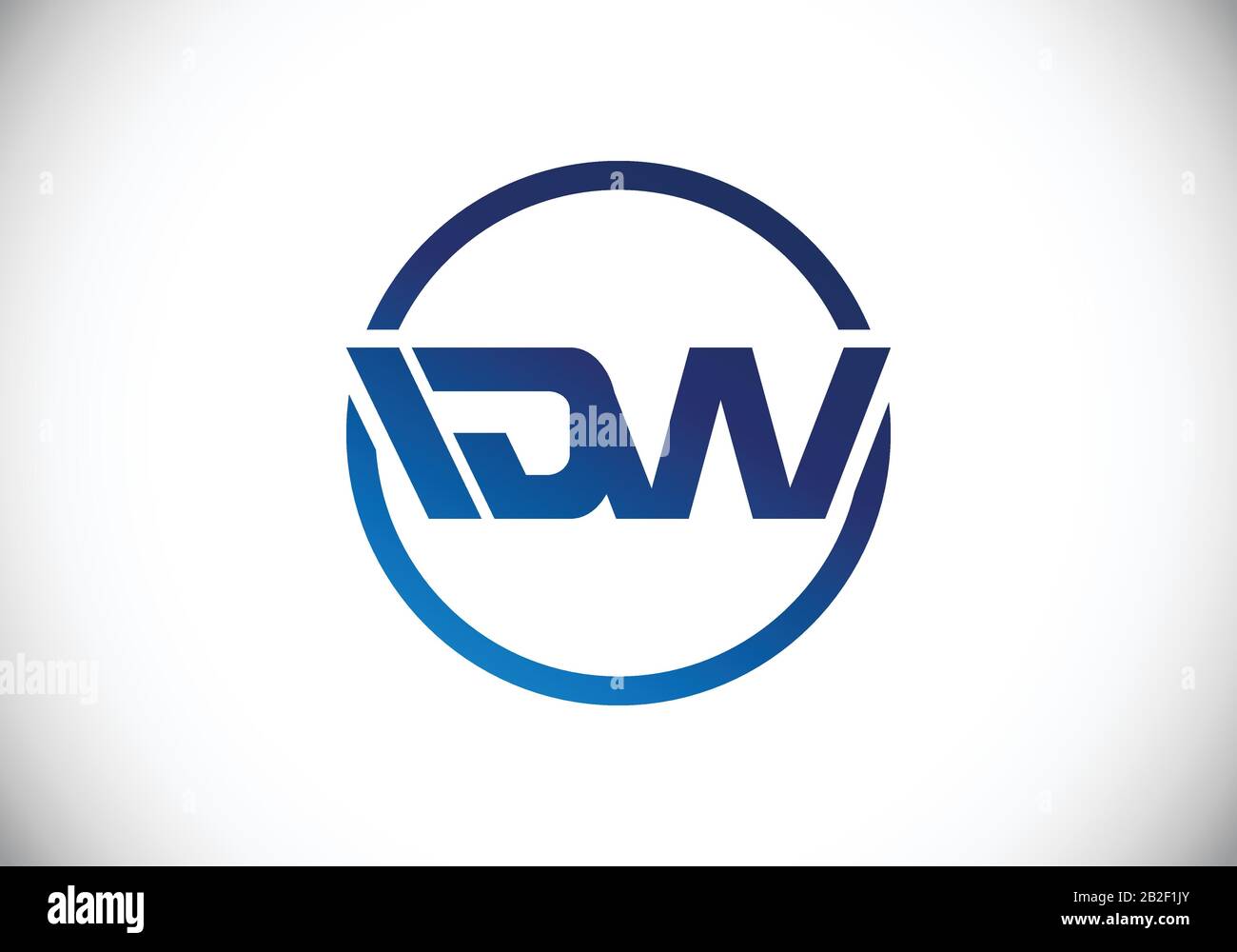 D W Initial letter logo design, Creative Modern Letters Vector Icon ...