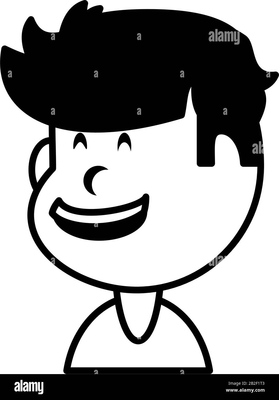 boy smiling on white background vector illustration design Stock Vector ...