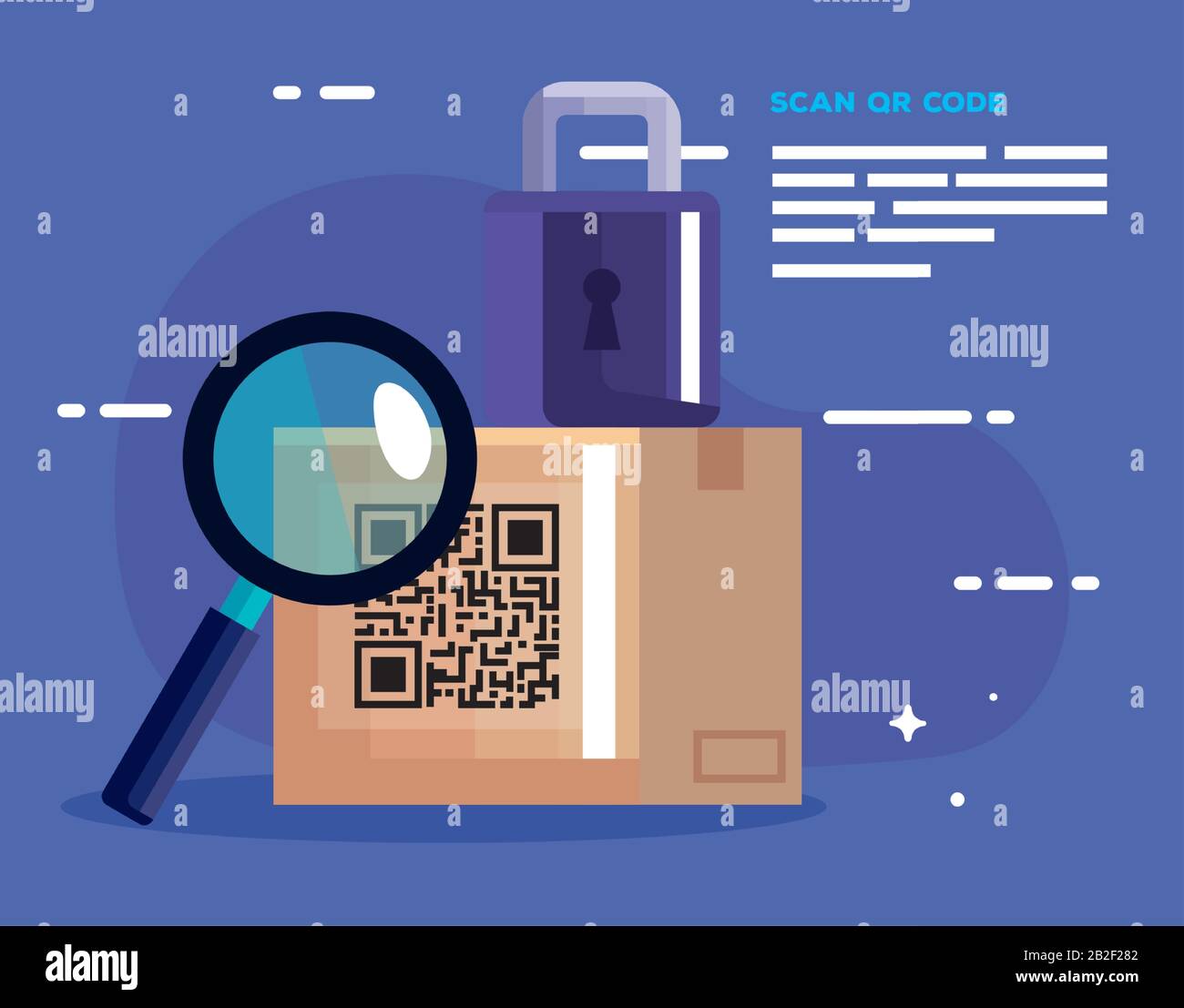 qr code box lupe and padlock vector design Stock Vector Image & Art Alamy