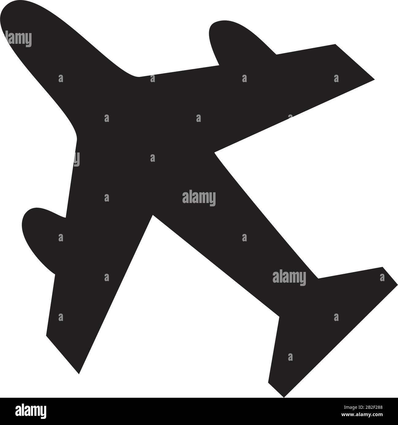Plane icon template black color editable. Plane icon symbol Flat vector ...