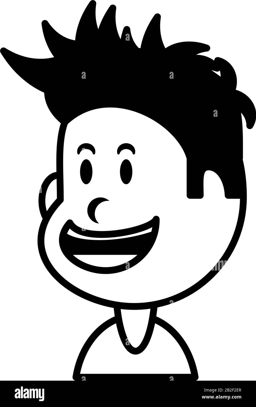 boy smiling on white background vector illustration design Stock Vector ...