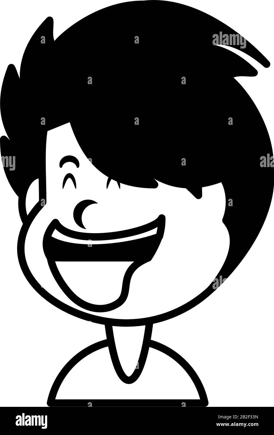 boy smiling on white background vector illustration design Stock Vector ...