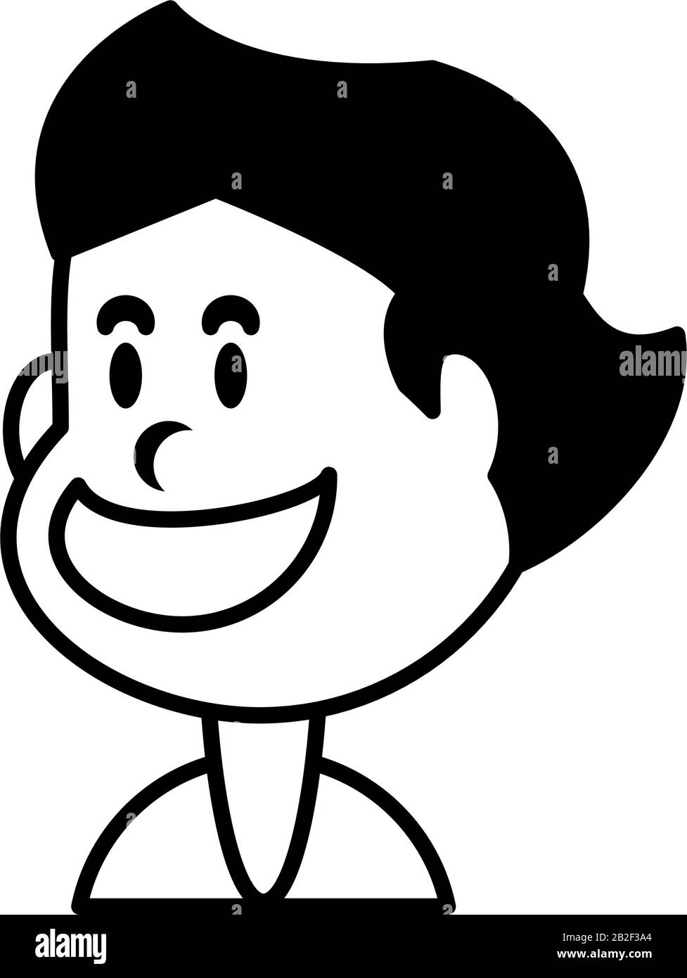 boy smiling on white background vector illustration design Stock Vector ...