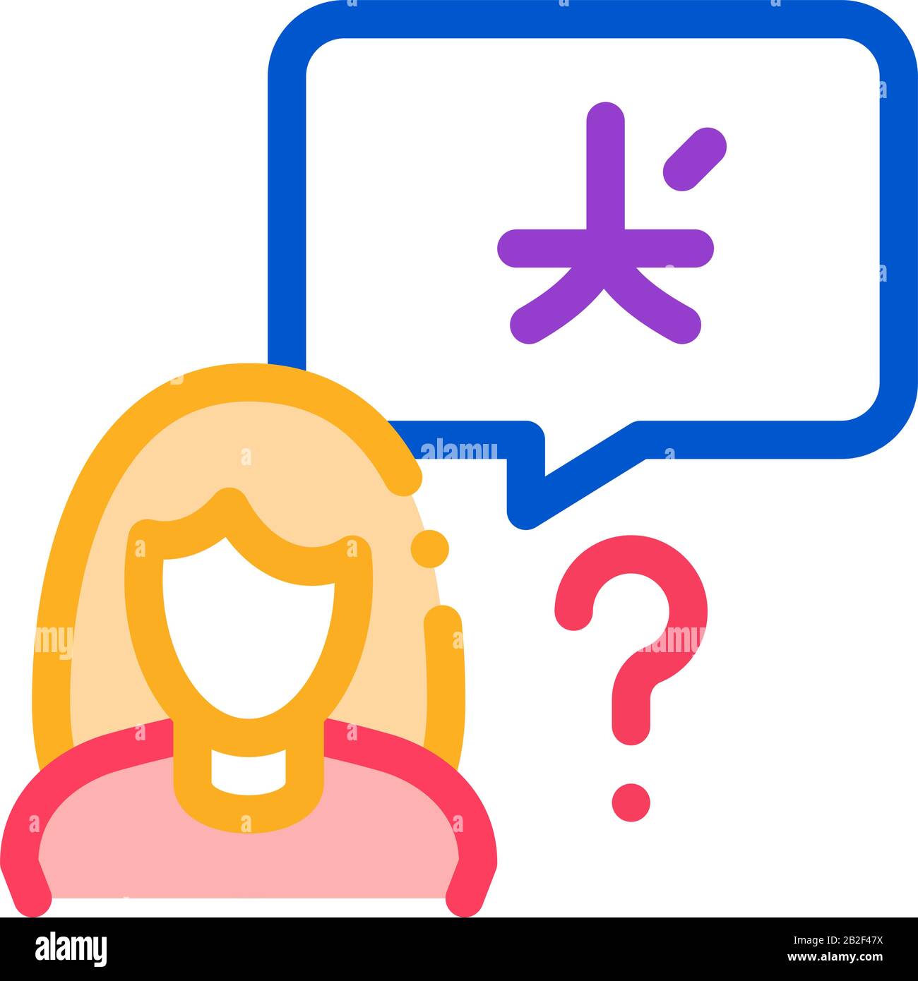 Woman Foreigner Silhouette Icon Thin Line Vector Stock Vector Image ...