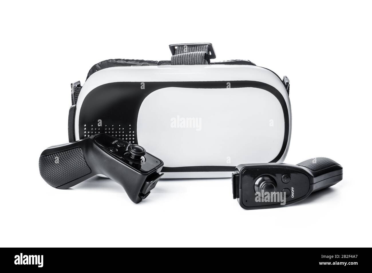 VR. Virtual reality glasses on white background. creative photo. Stock Photo