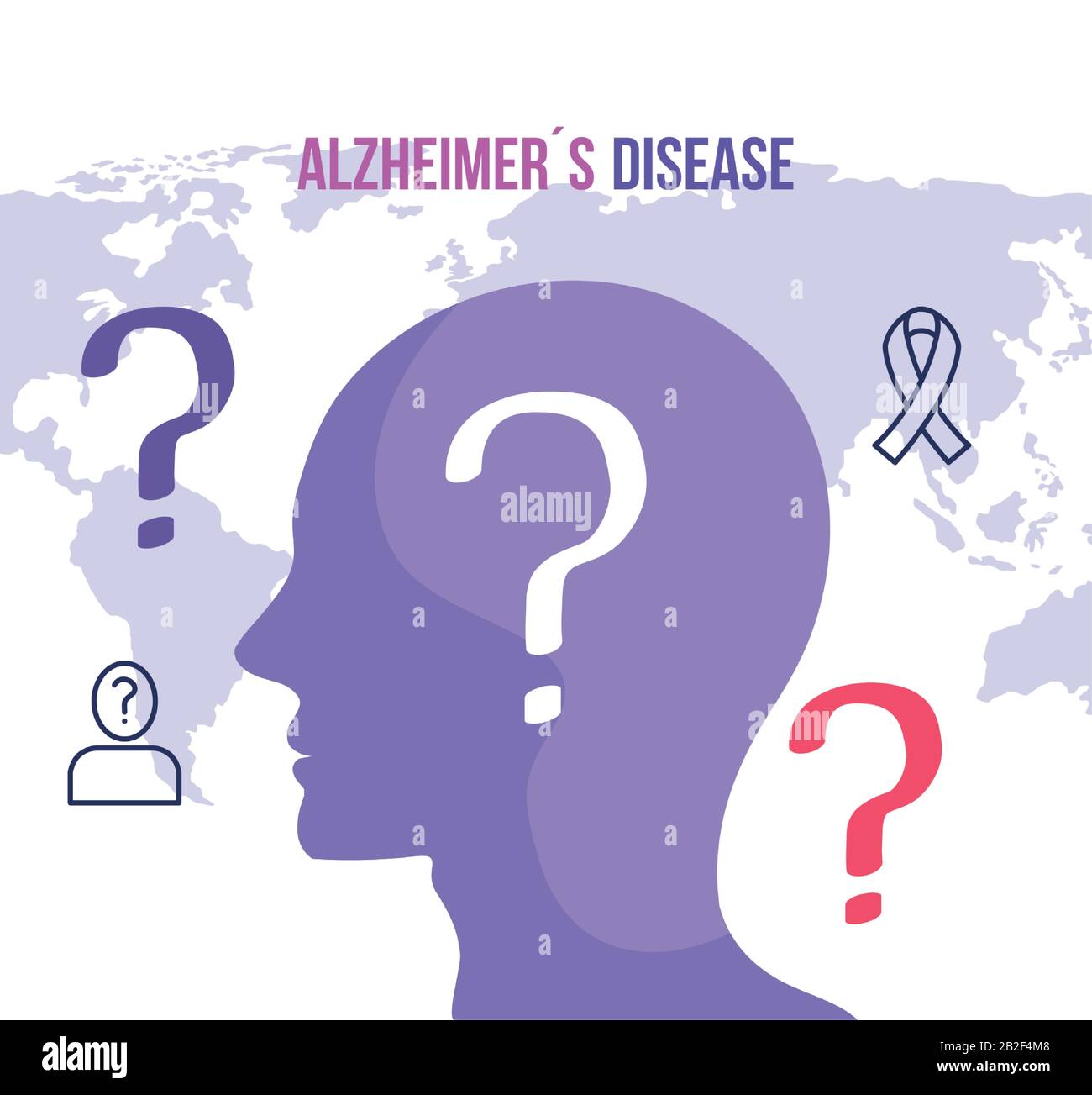 world alzheimer day with head profile Stock Vector Image & Art - Alamy