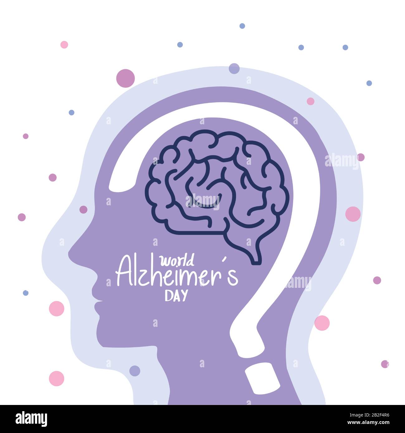 world alzheimer day with head profile Stock Vector Image & Art - Alamy