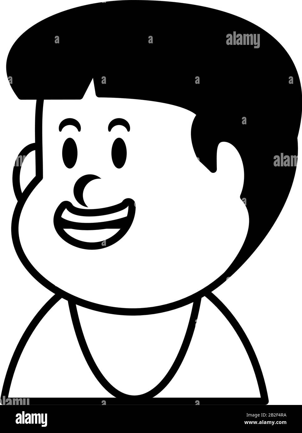 boy smiling on white background vector illustration design Stock Vector ...