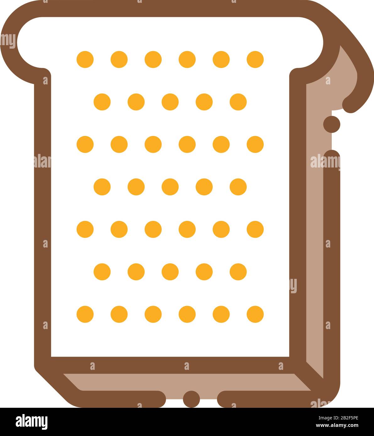 Toast Sliced Bread Piece Icon Thin Line Vector Stock Vector Image & Art ...