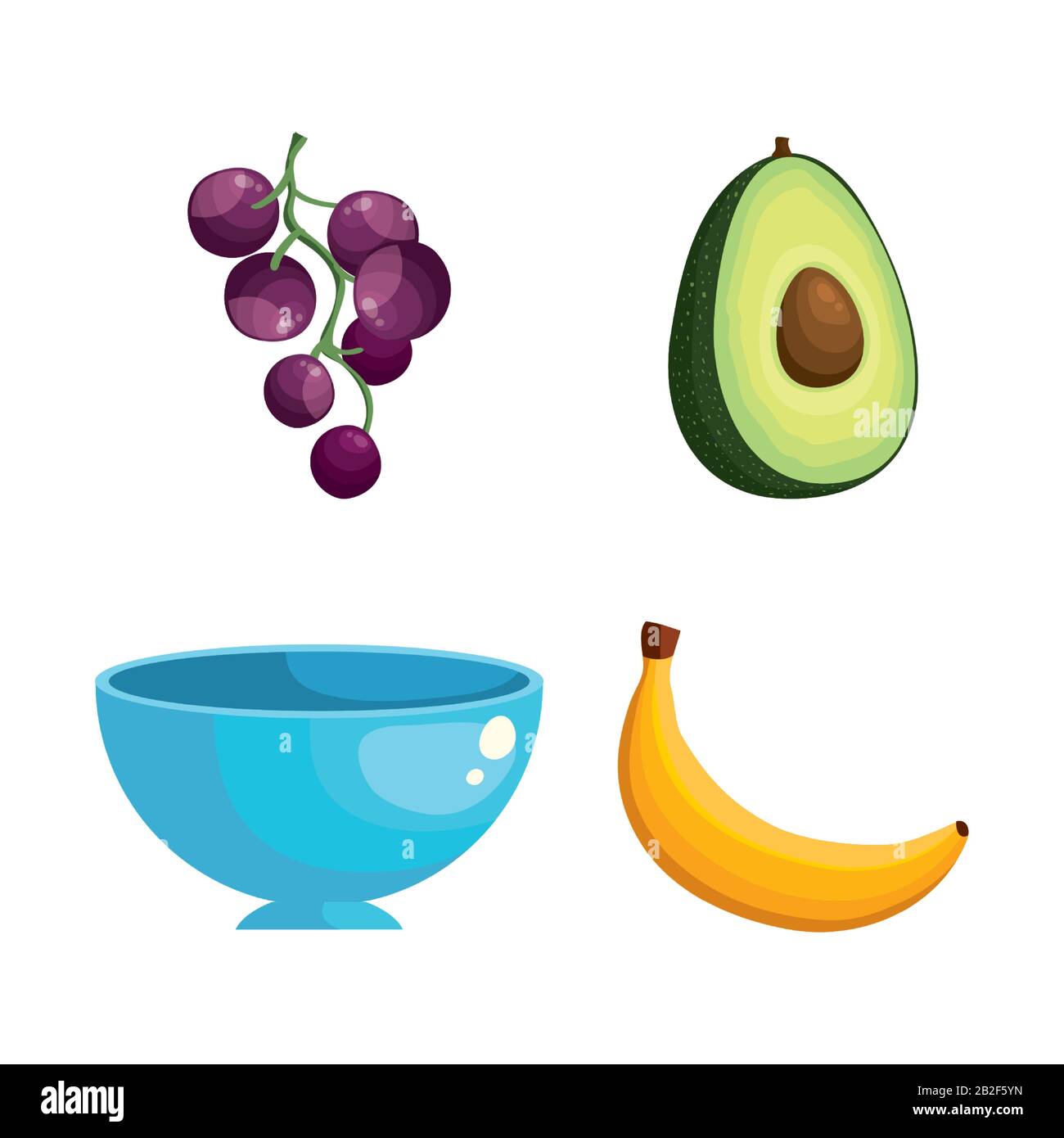 set of vegetables and fruits Stock Vector Image & Art - Alamy