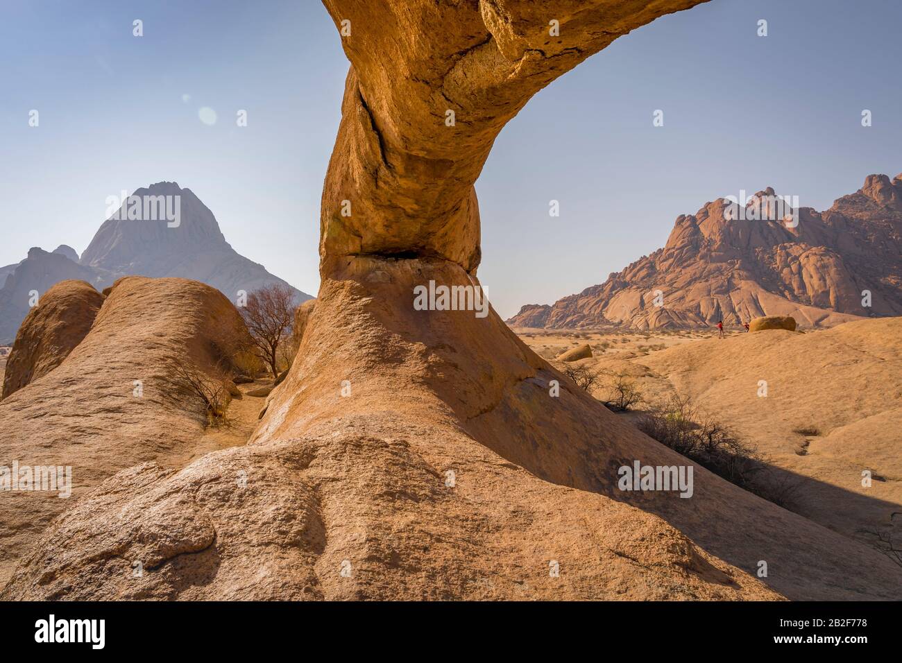 Rock arch in the Spitzkoppe National Park in Namibia. Stock Photo