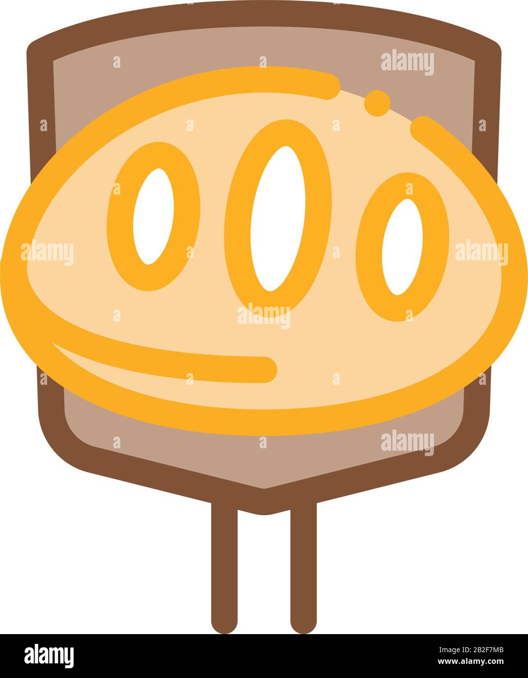 Pie On Spatula Tasty Food Icon Thin Line Vector Stock Vector