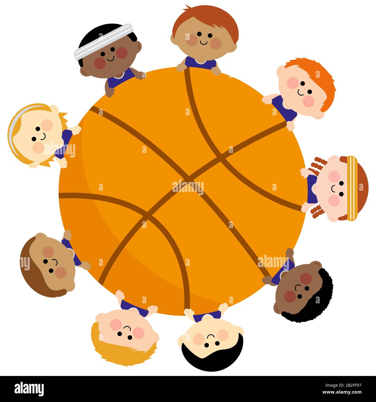 Children playing basketball team hires stock photography and images