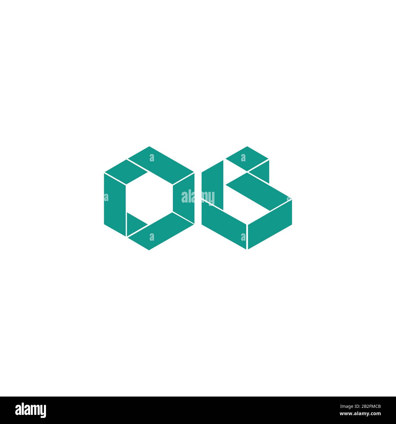 Initial letter ob or bo logo vector templates Stock Vector