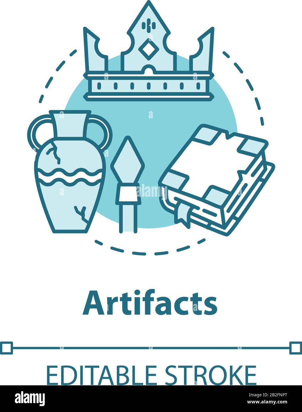 Artifacts Concept Icon Ancient Treasures Museum Exhibits