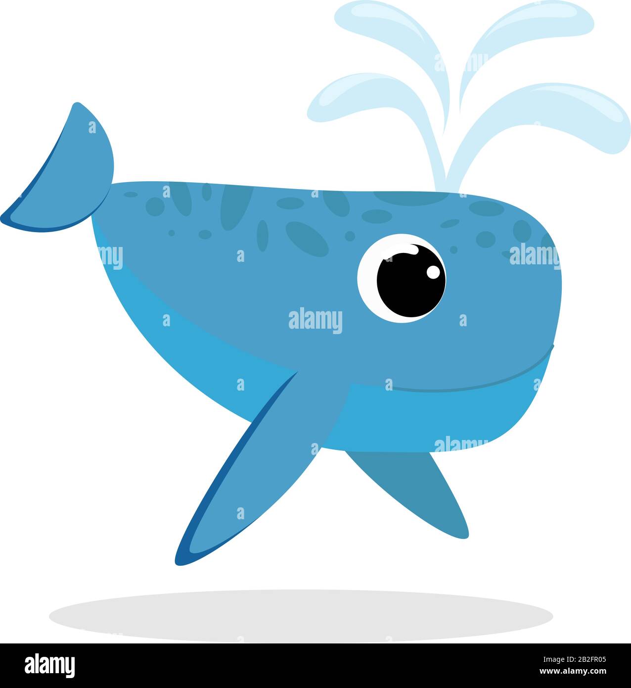 whale in flat style vector image. Cartoon character. Flat vector stock ...