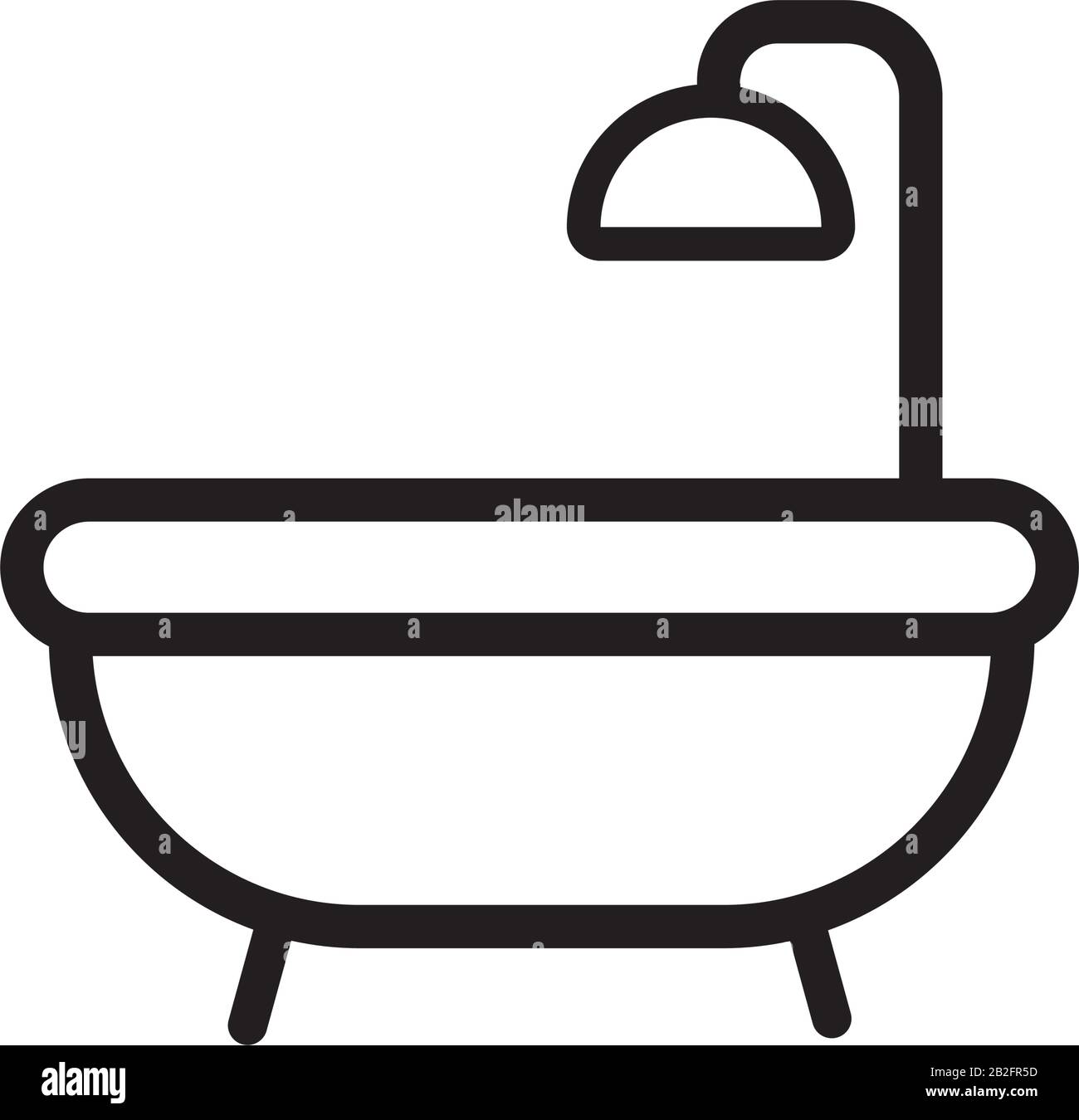 shower bath tub line style Stock Vector Image & Art Alamy