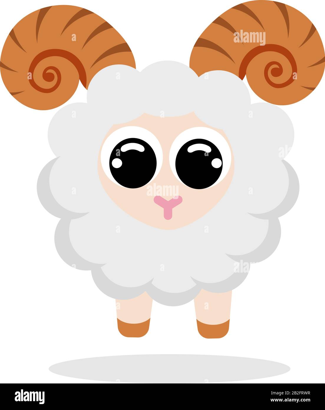 sheep in flat style vector image. Cartoon character. Flat vector stock ...