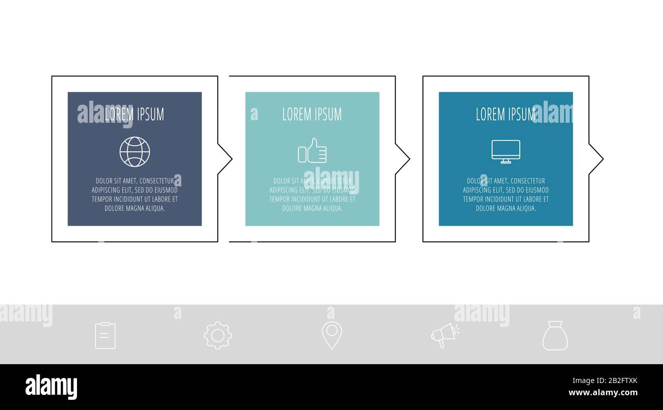 Vector flat infographic template. Data visualization with icons and ...