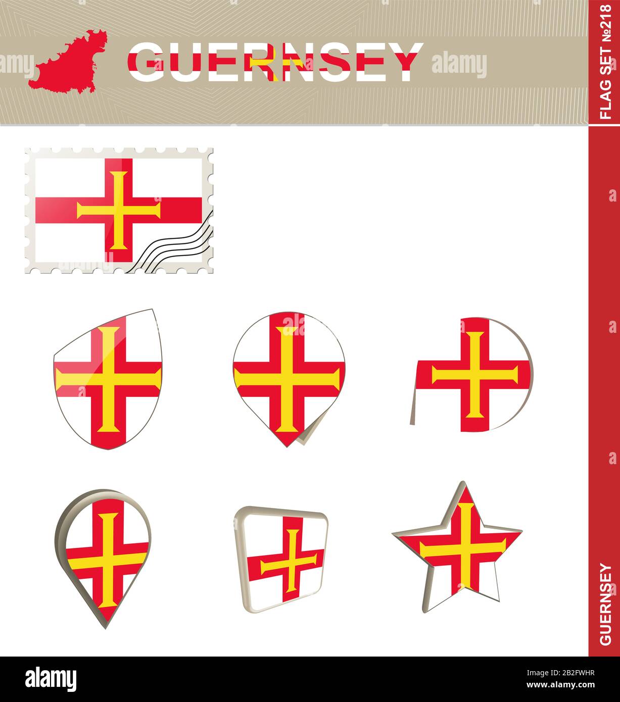 Flag set guernsey Stock Vector Images - Alamy