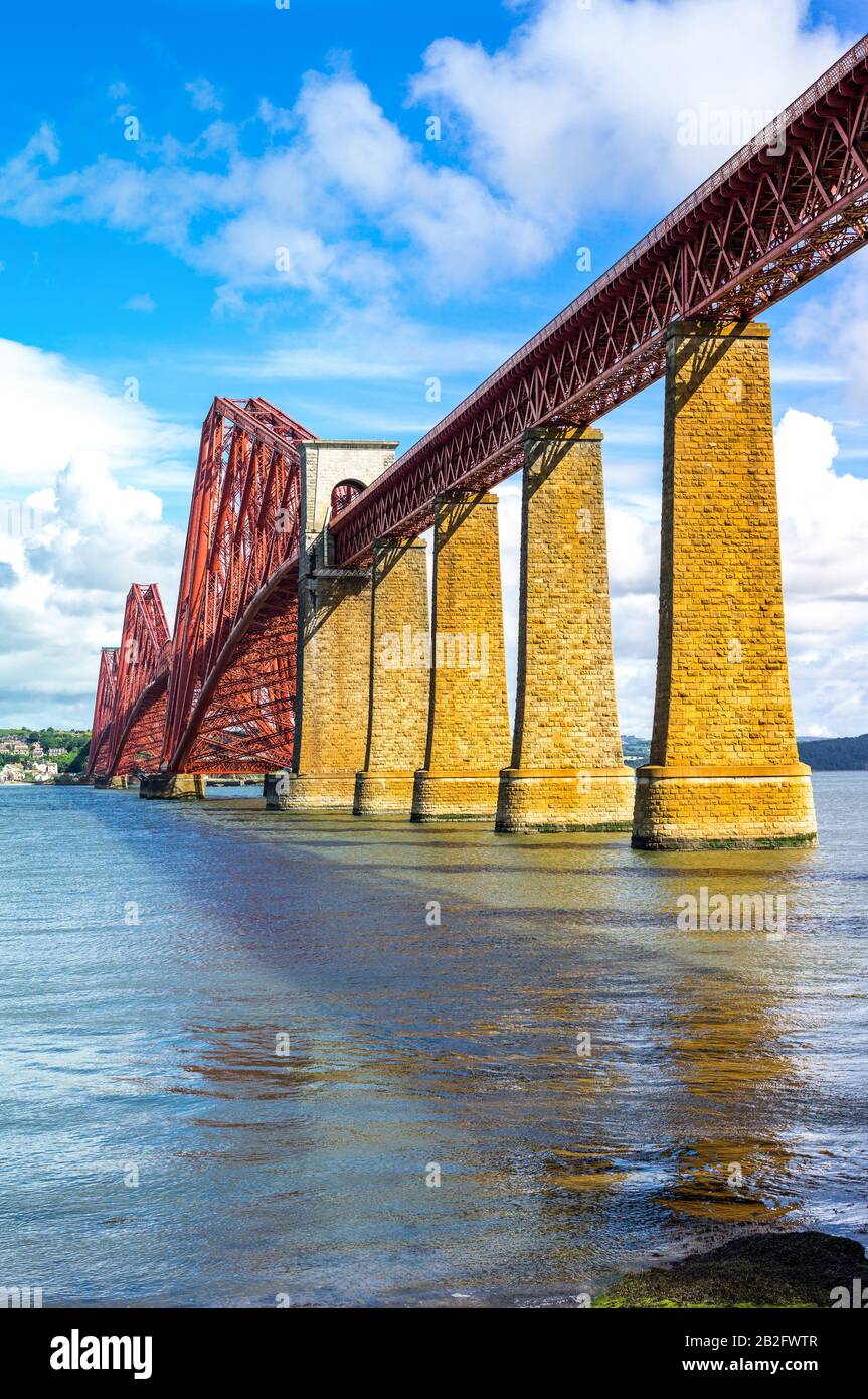 Great Britain, Scotland, Lothian area, the Forth Rail Bridge seen from South Queenferry Stock Photo
